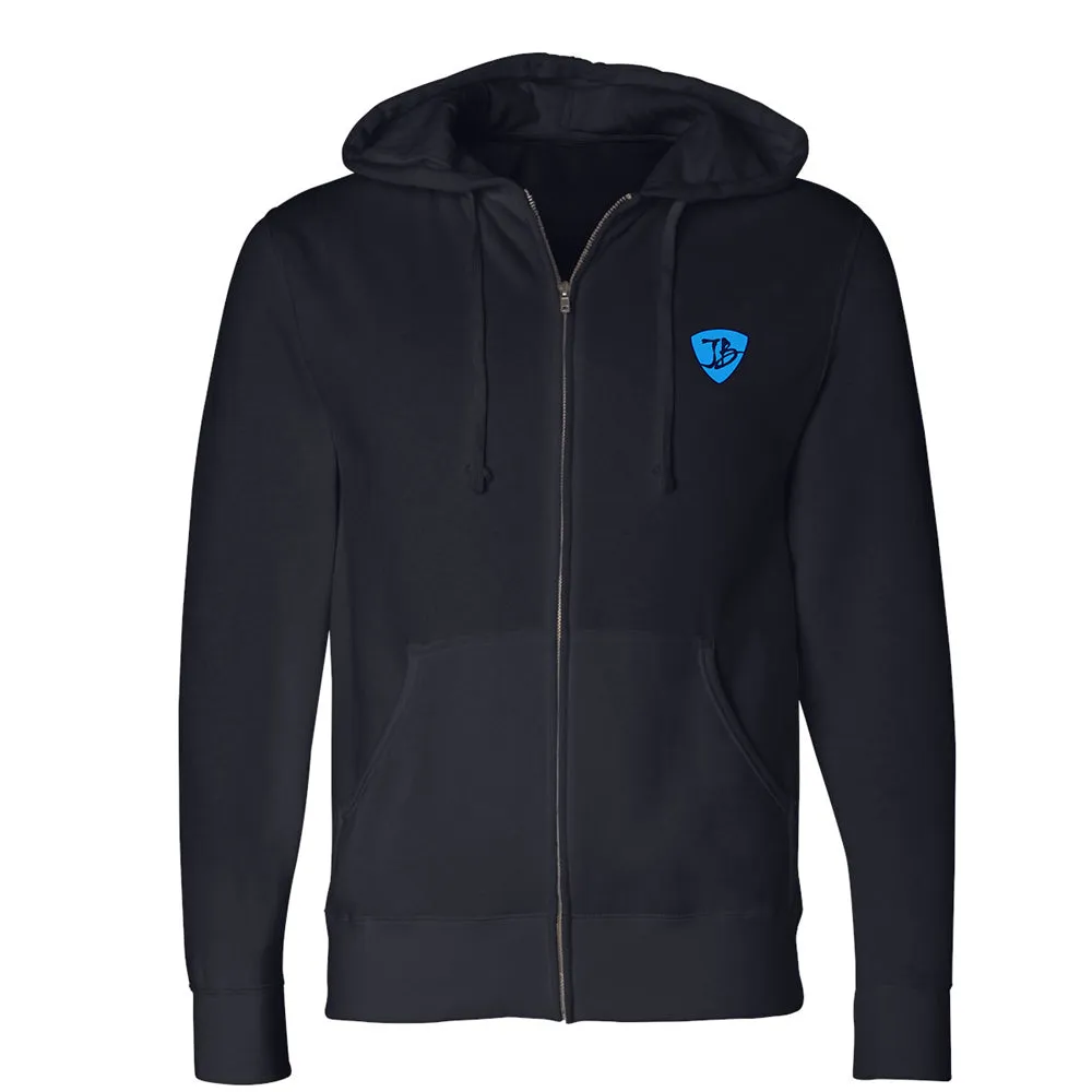 Blues Burst Zip-Up Hoodie (Unisex)