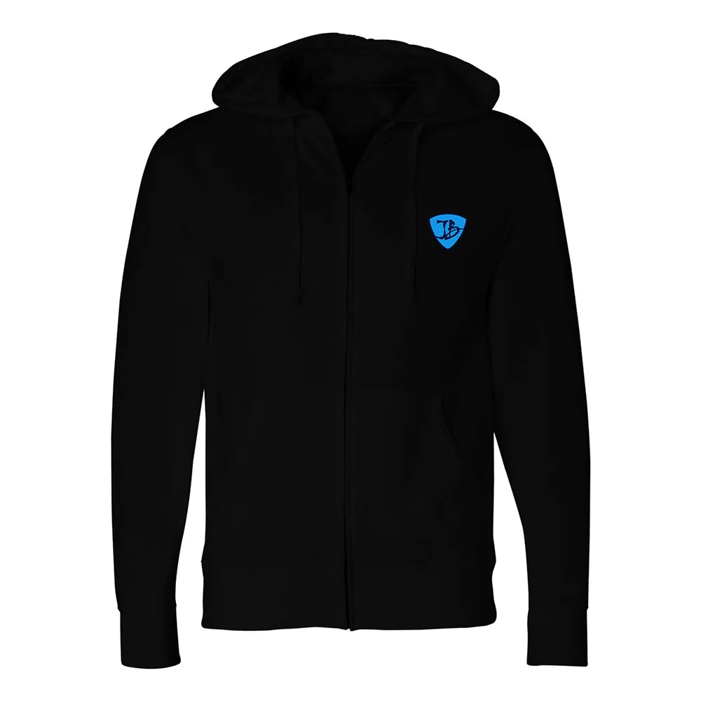 Blues Burst Zip-Up Hoodie (Unisex)