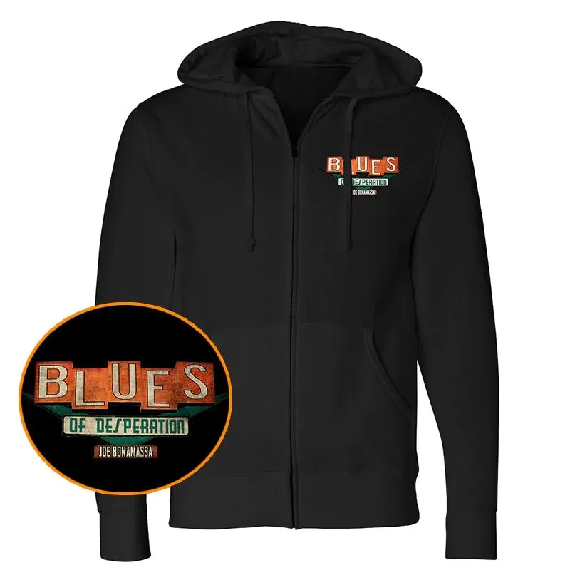 Blues of Desperation Zip-Up Hoodie (Unisex)