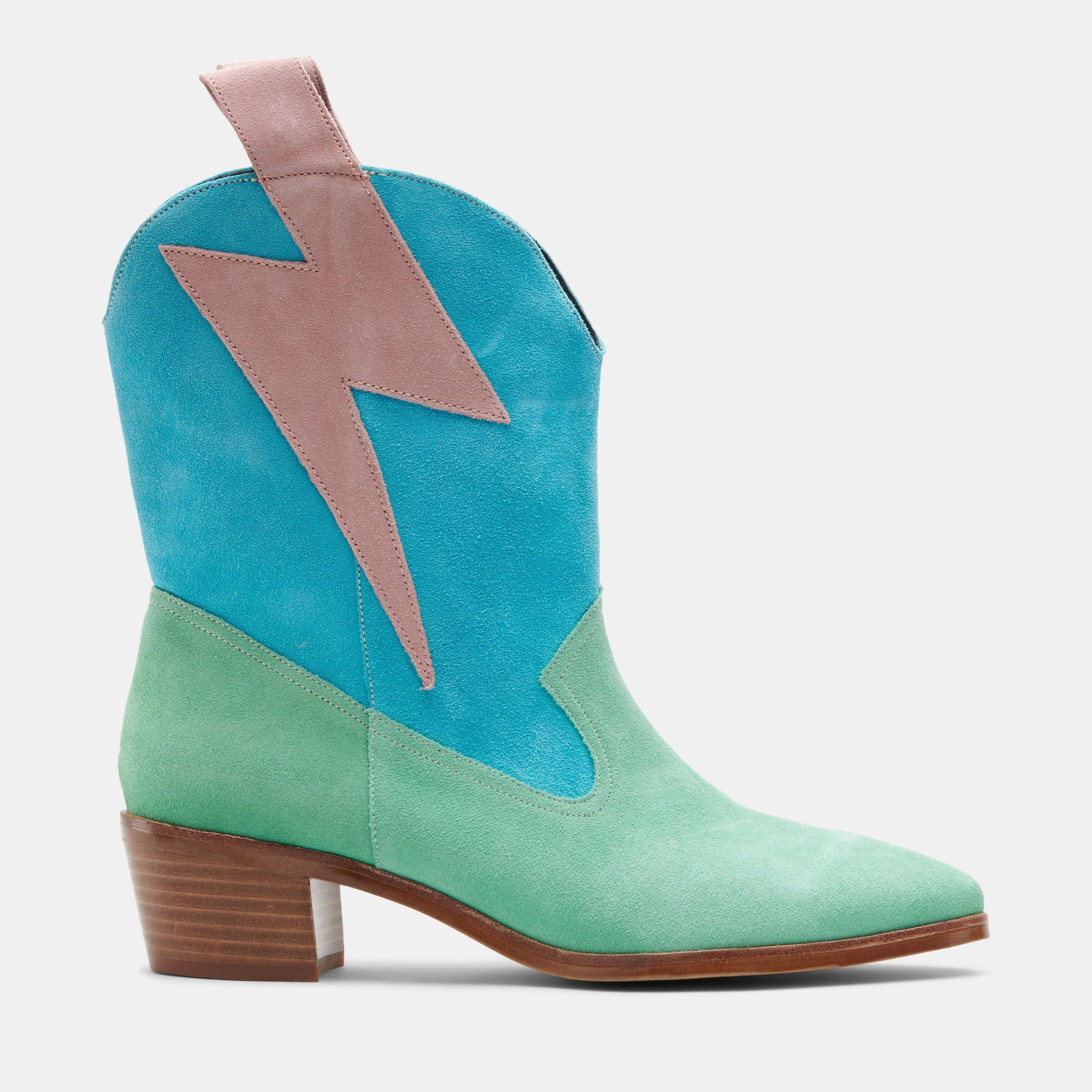 BOLT Western Mint/Turquoise/Pink Suede - Custom Made