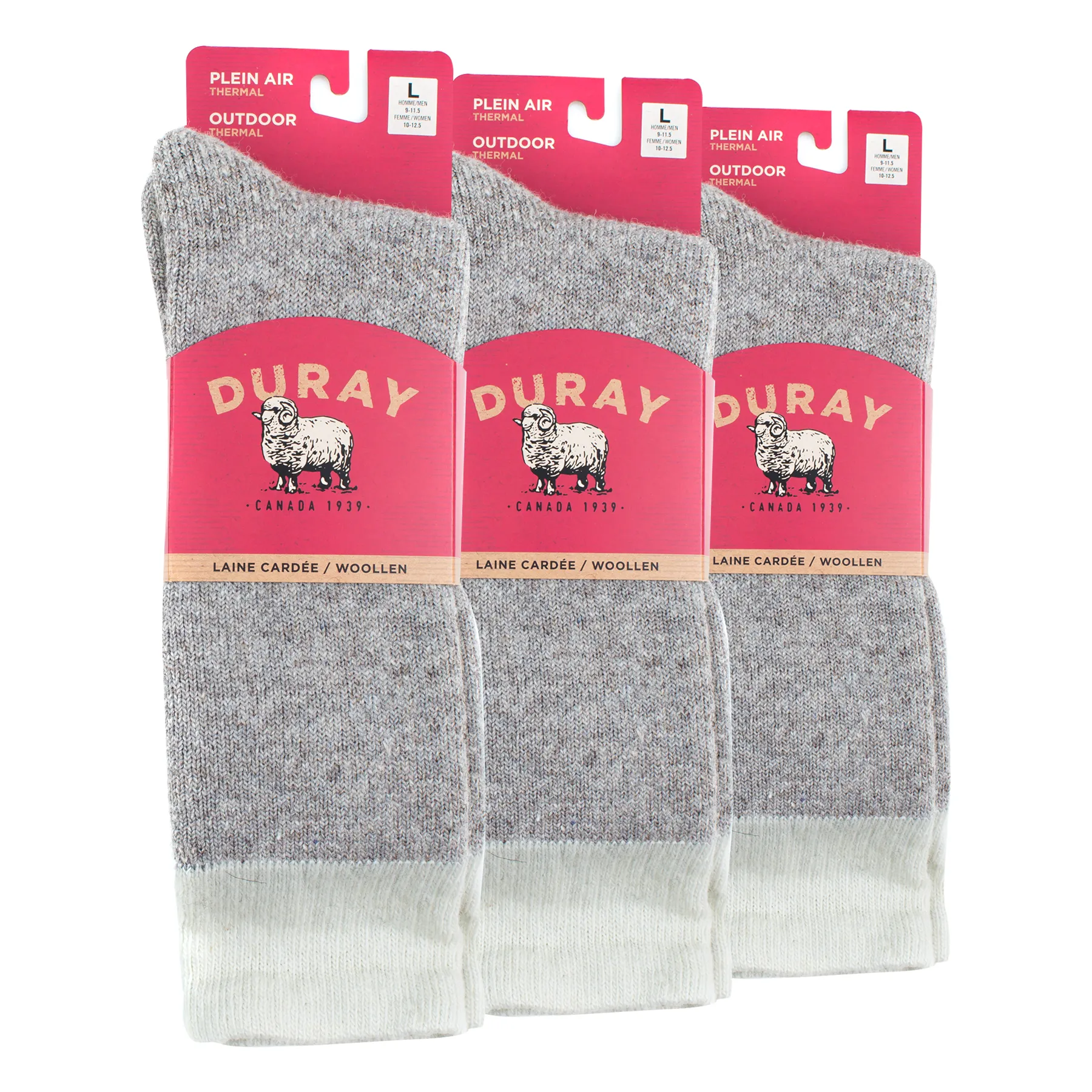 Boreal Thermal Wool Socks for Men - Pack of 3