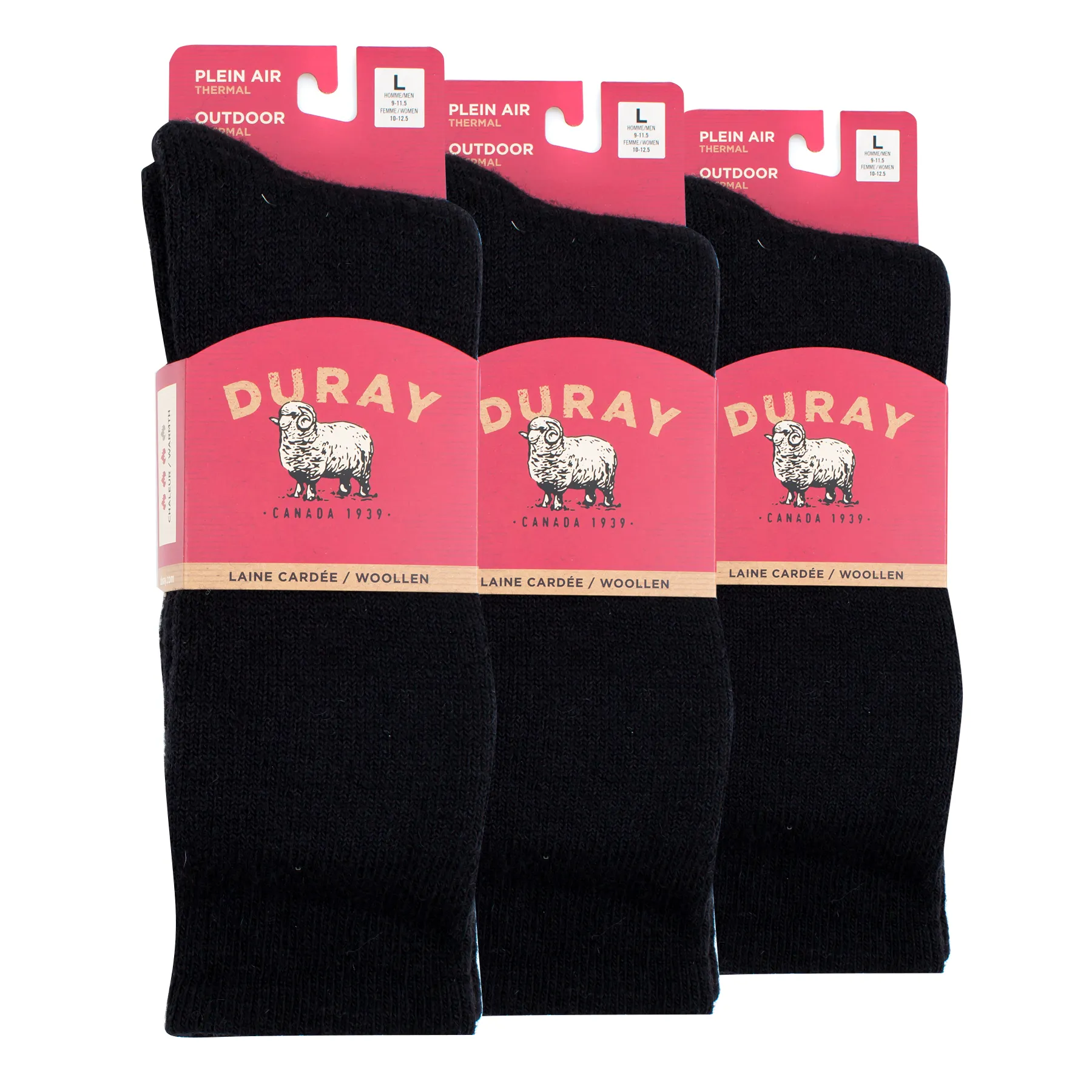 Boreal Thermal Wool Socks for Men - Pack of 3