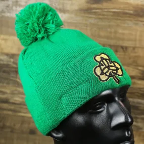 Boston Celtics Metallic Gold Clover Winter Beanie - Green Beanie | NBA City Series