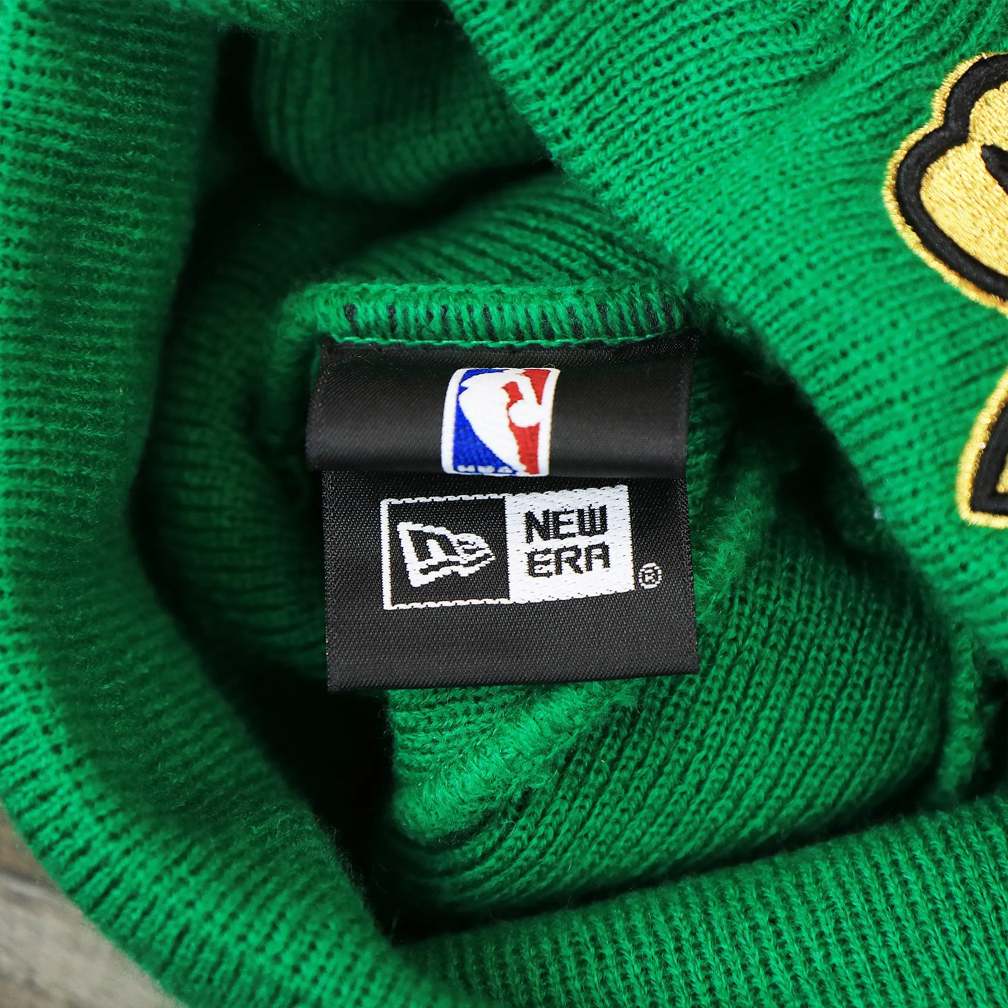 Boston Celtics Metallic Gold Clover Winter Beanie - Green Beanie | NBA City Series