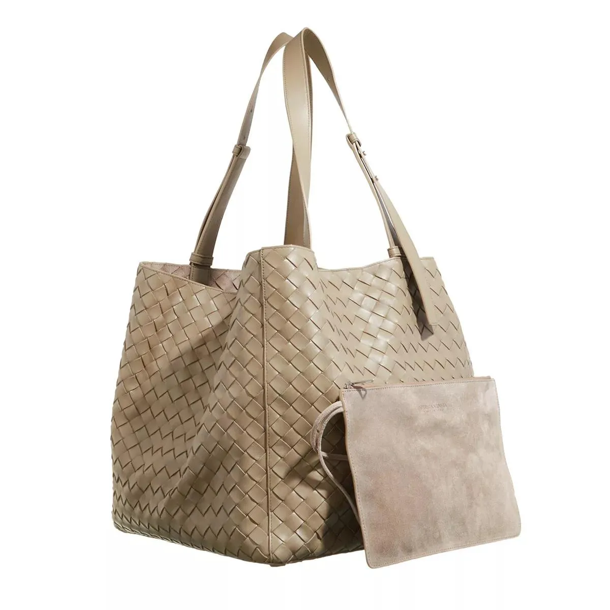 Bottega Veneta  Intrecciato Cube Tote Bag Taupe