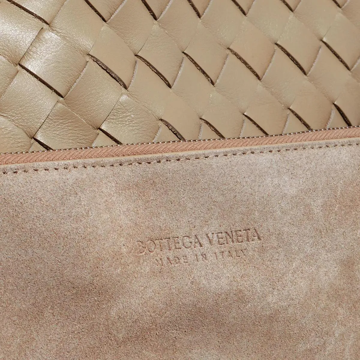 Bottega Veneta  Intrecciato Cube Tote Bag Taupe