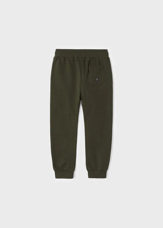 Boys' Forest Green Cuffed Fleece Trousers