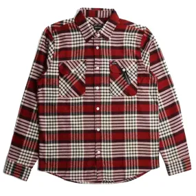 Brixton Flannel Berry/White/Black Long Sleeve Shirt - Buy Now