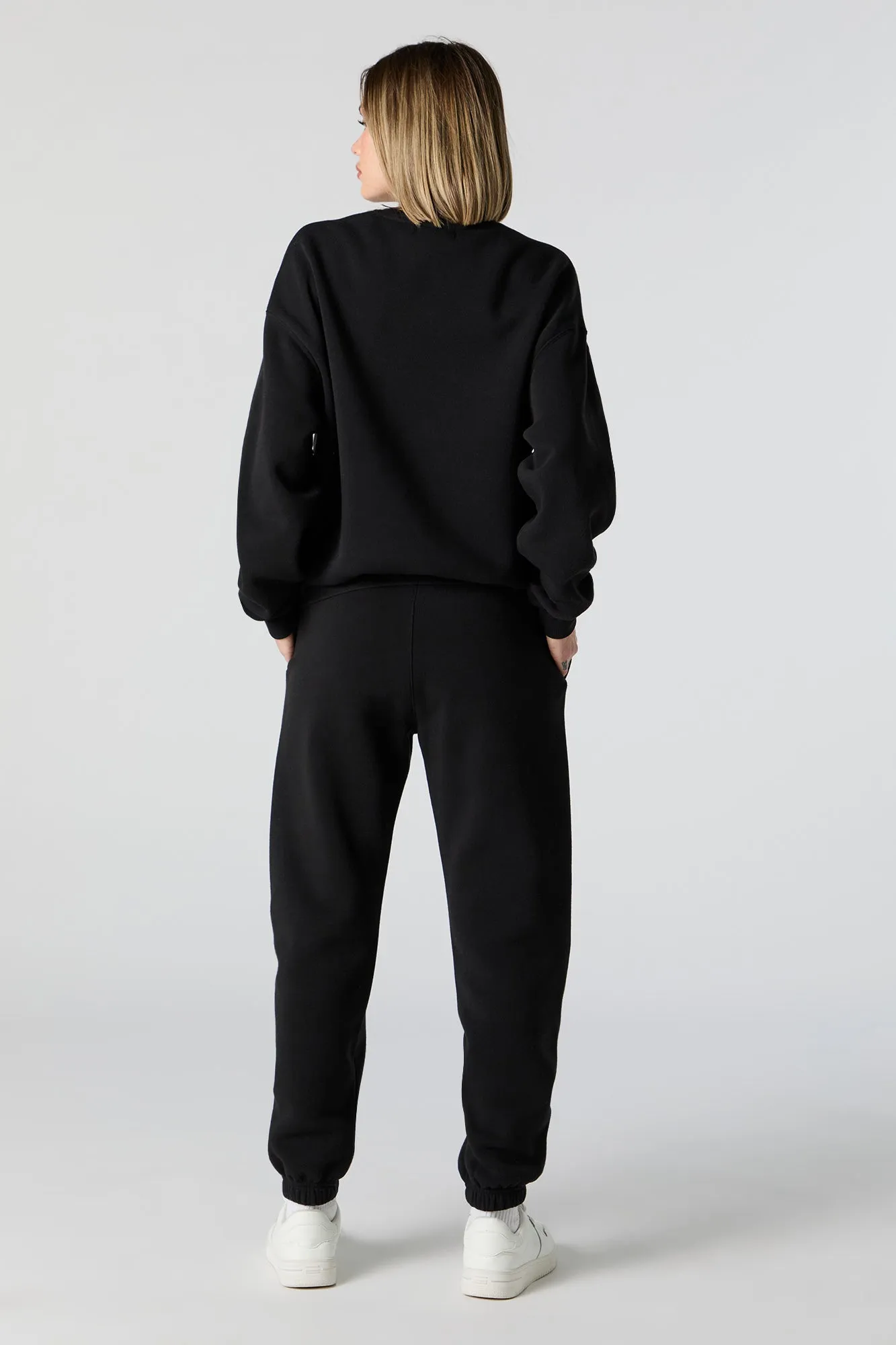 Brooklyn embroidered fleece jogger pants