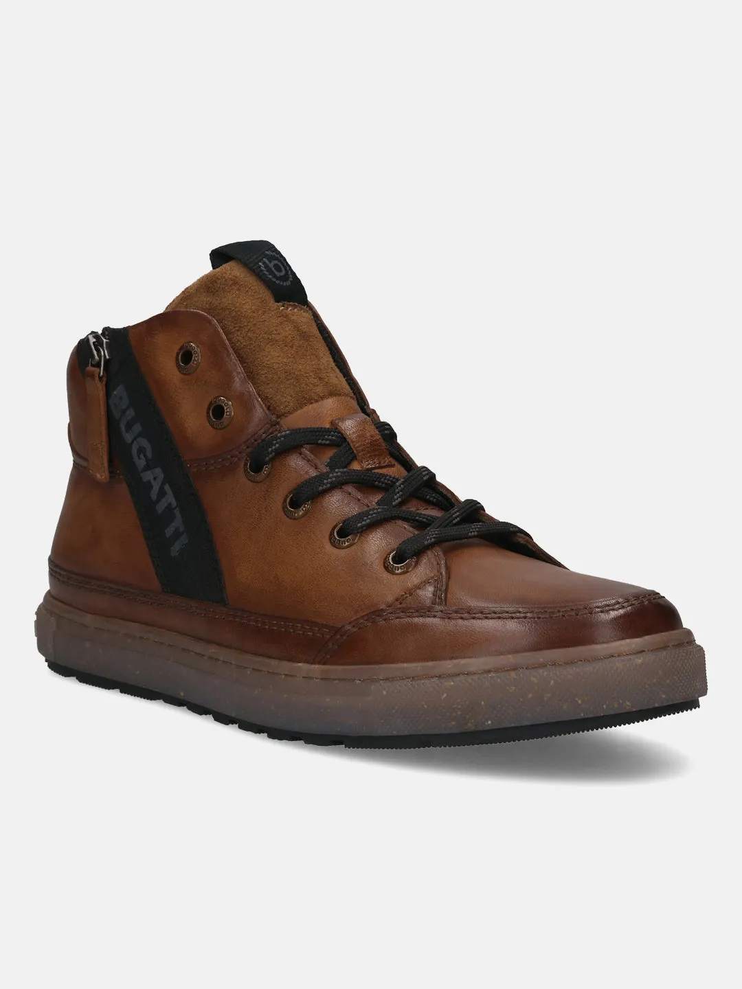 bugatti Cognac Premium Leather Casual Boots