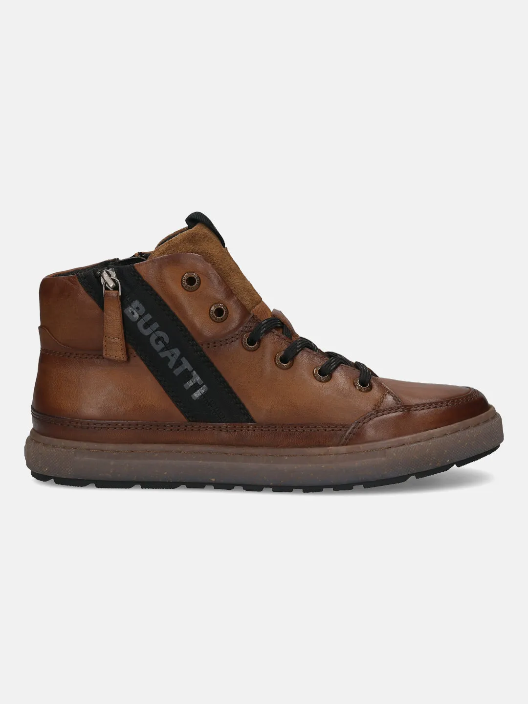 bugatti Cognac Premium Leather Casual Boots