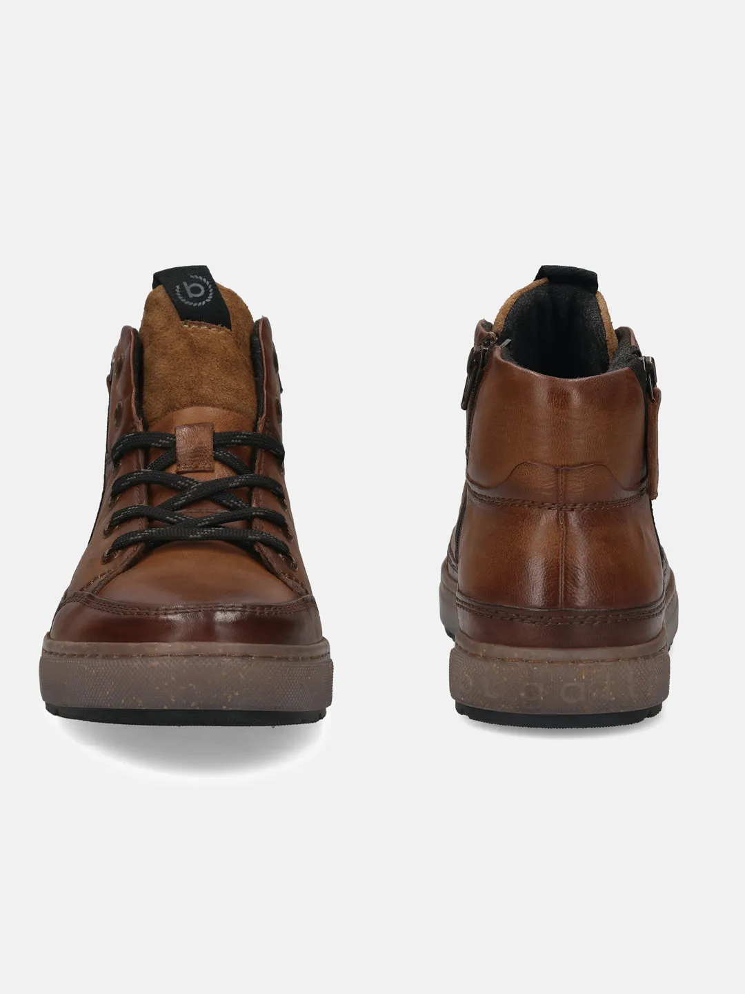 bugatti Cognac Premium Leather Casual Boots