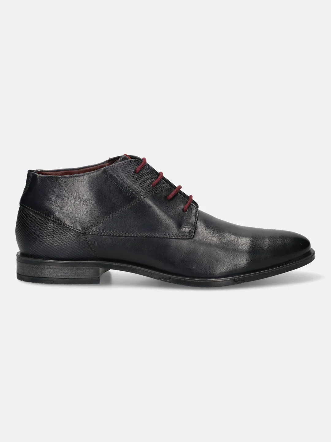 bugatti Dark Blue Premium Leather Chukka Boots