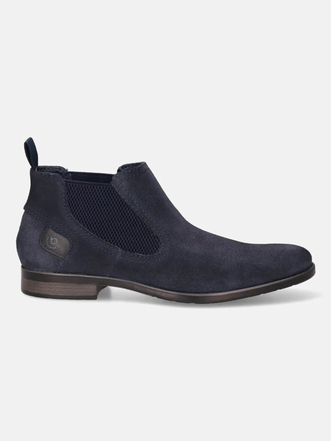 bugatti Dark Blue Suede Chelsea Boots