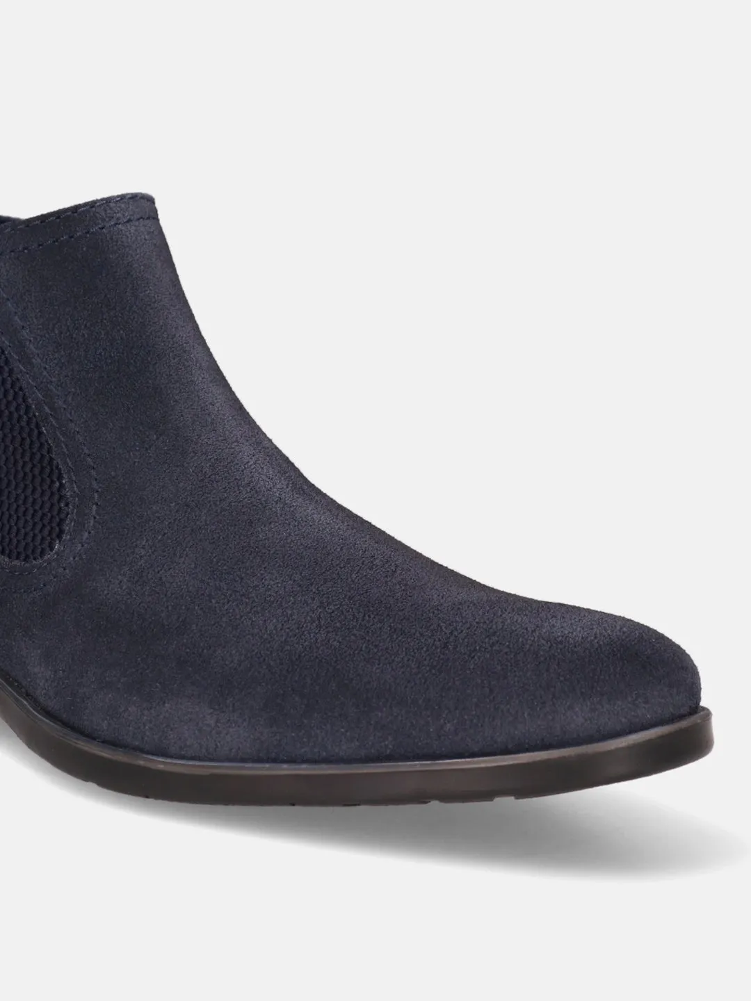 bugatti Dark Blue Suede Chelsea Boots