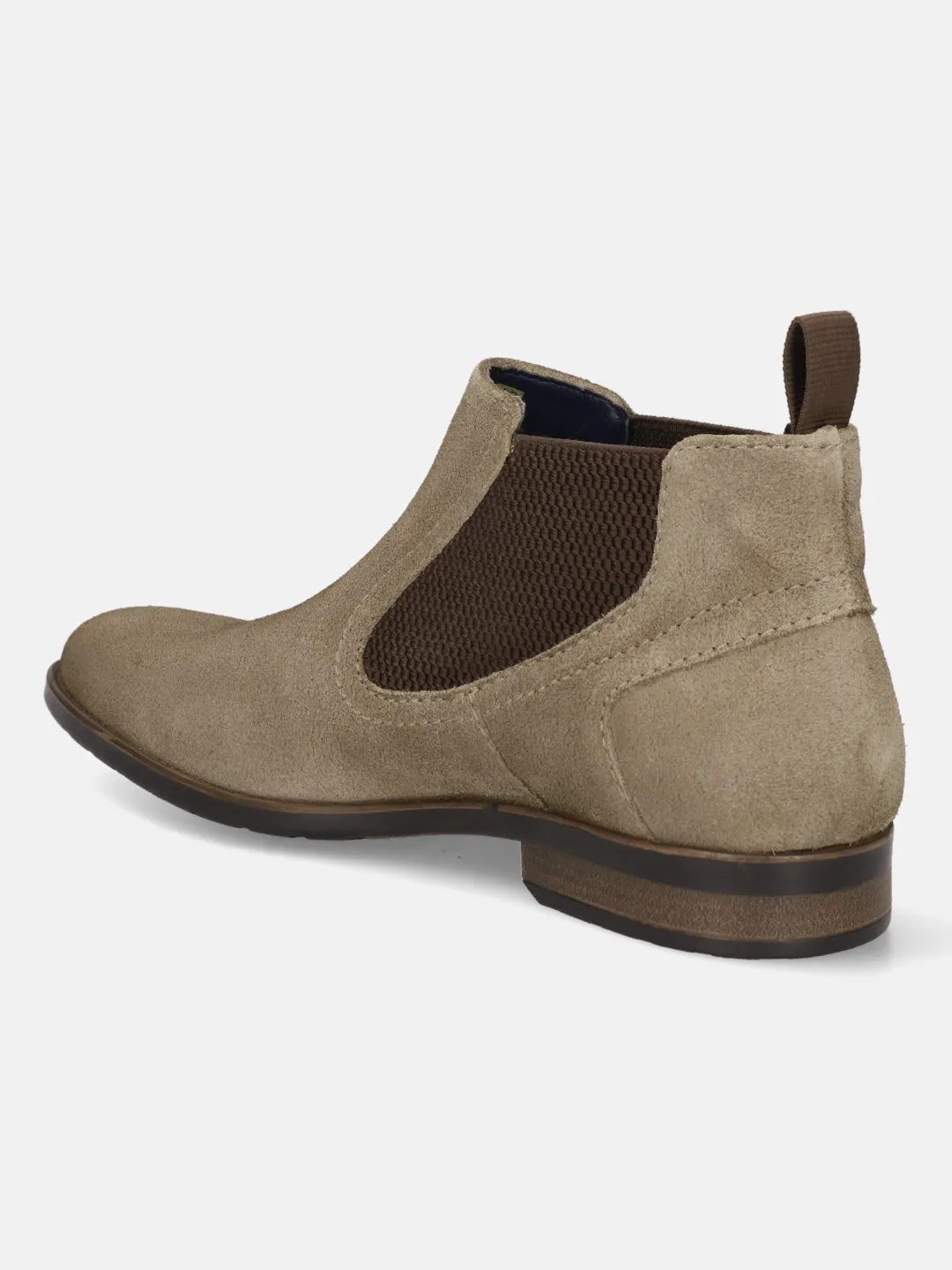 bugatti Taupe Suede Chelsea Boots