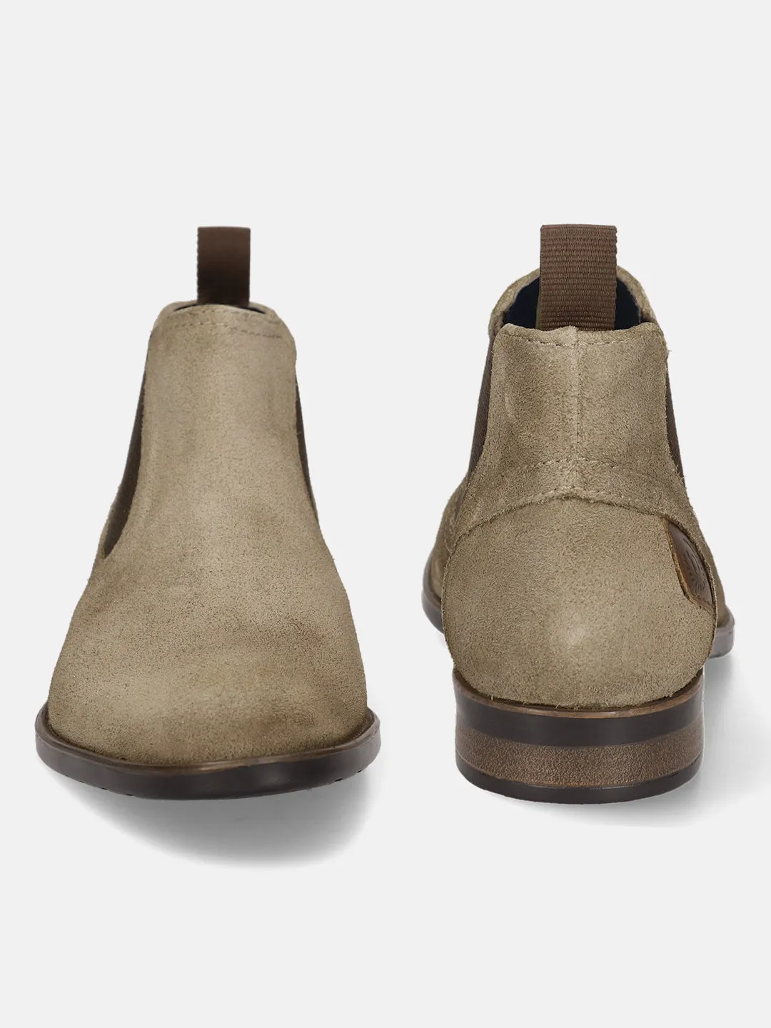 bugatti Taupe Suede Chelsea Boots