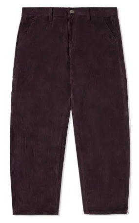 Burgundy high-waisted corduroy pants - Buttergoods