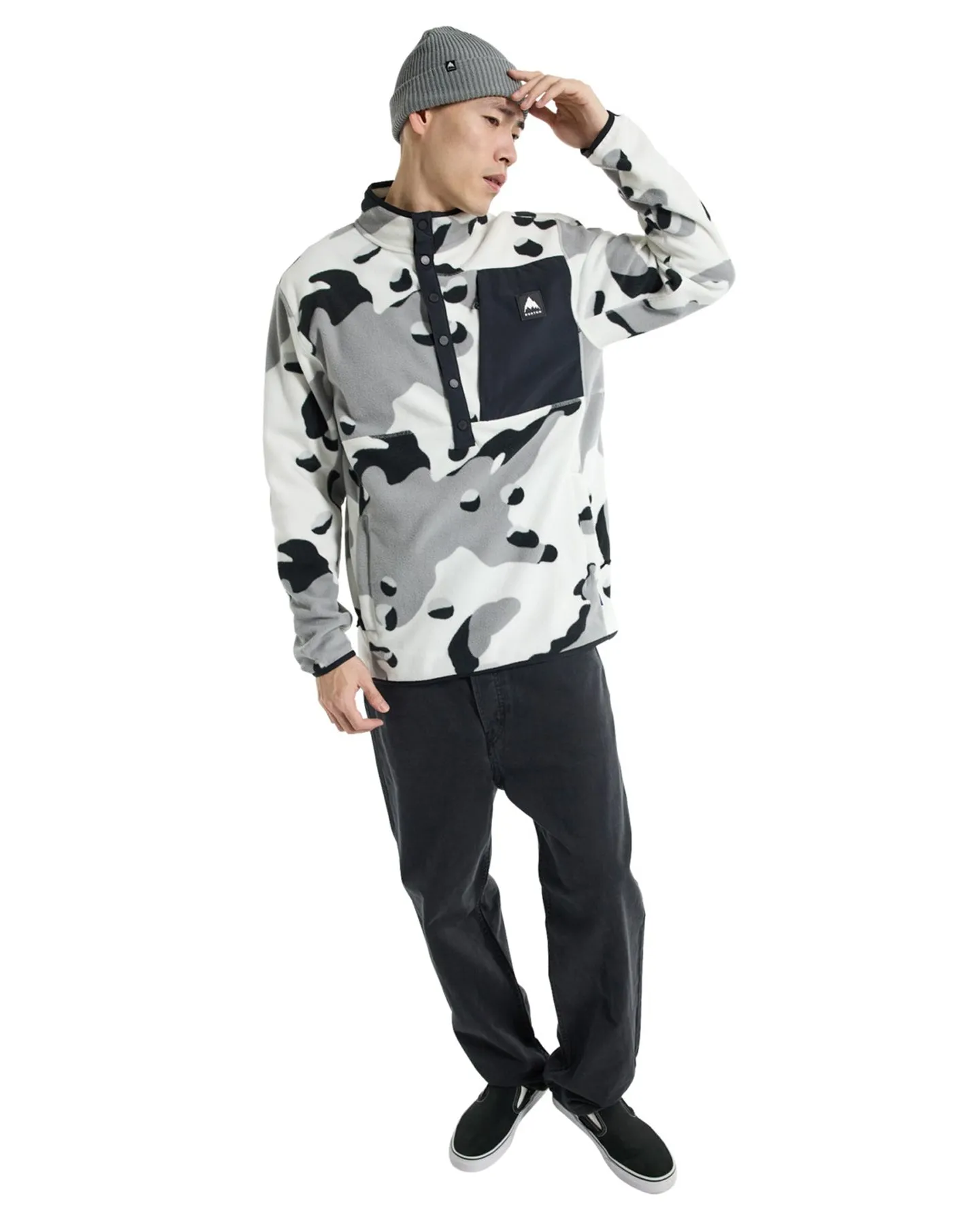 Burton Cinder Fleece Pullover - Stout White Cookie Camo