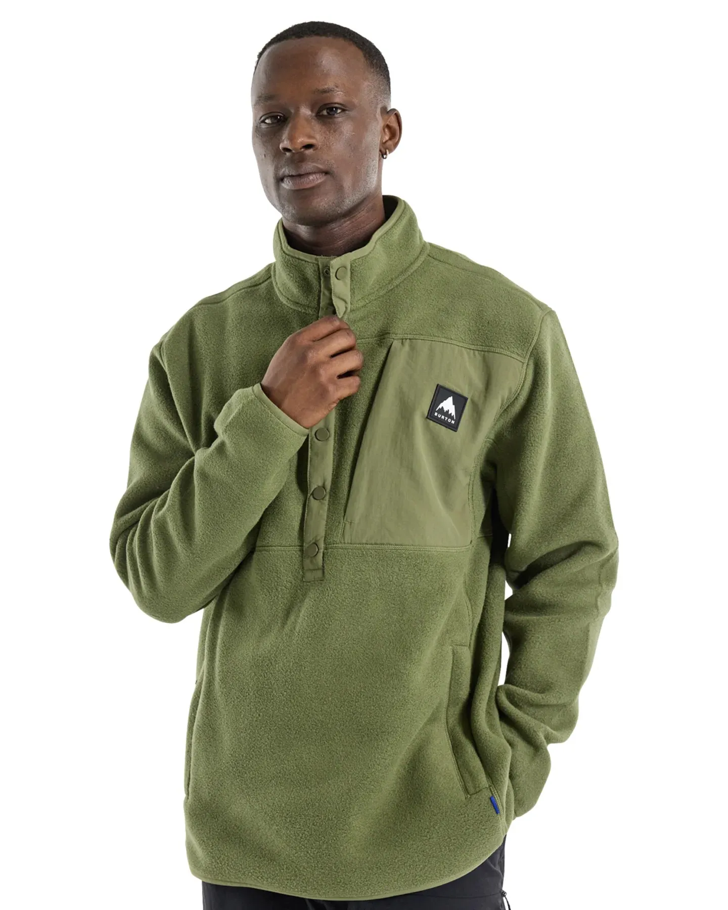 Burton Men's Cinder Fleece Pullover - Forest Moss - Shop Now