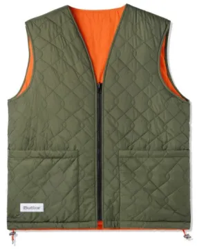 Butter Goods Chainlink Puffer Vest - Army Orange