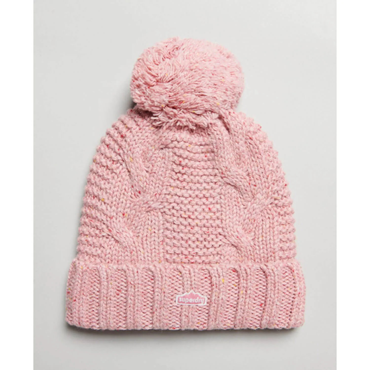 Cable Knit Bobble Beanie Rose - Shop Now!