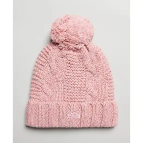 Cable Knit Bobble Beanie Rose - Shop Now!