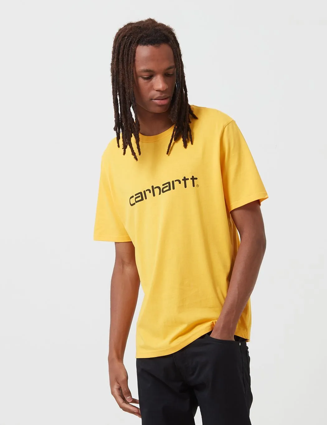 Carhartt-WIP Script T-Shirt - Sunflower/Black