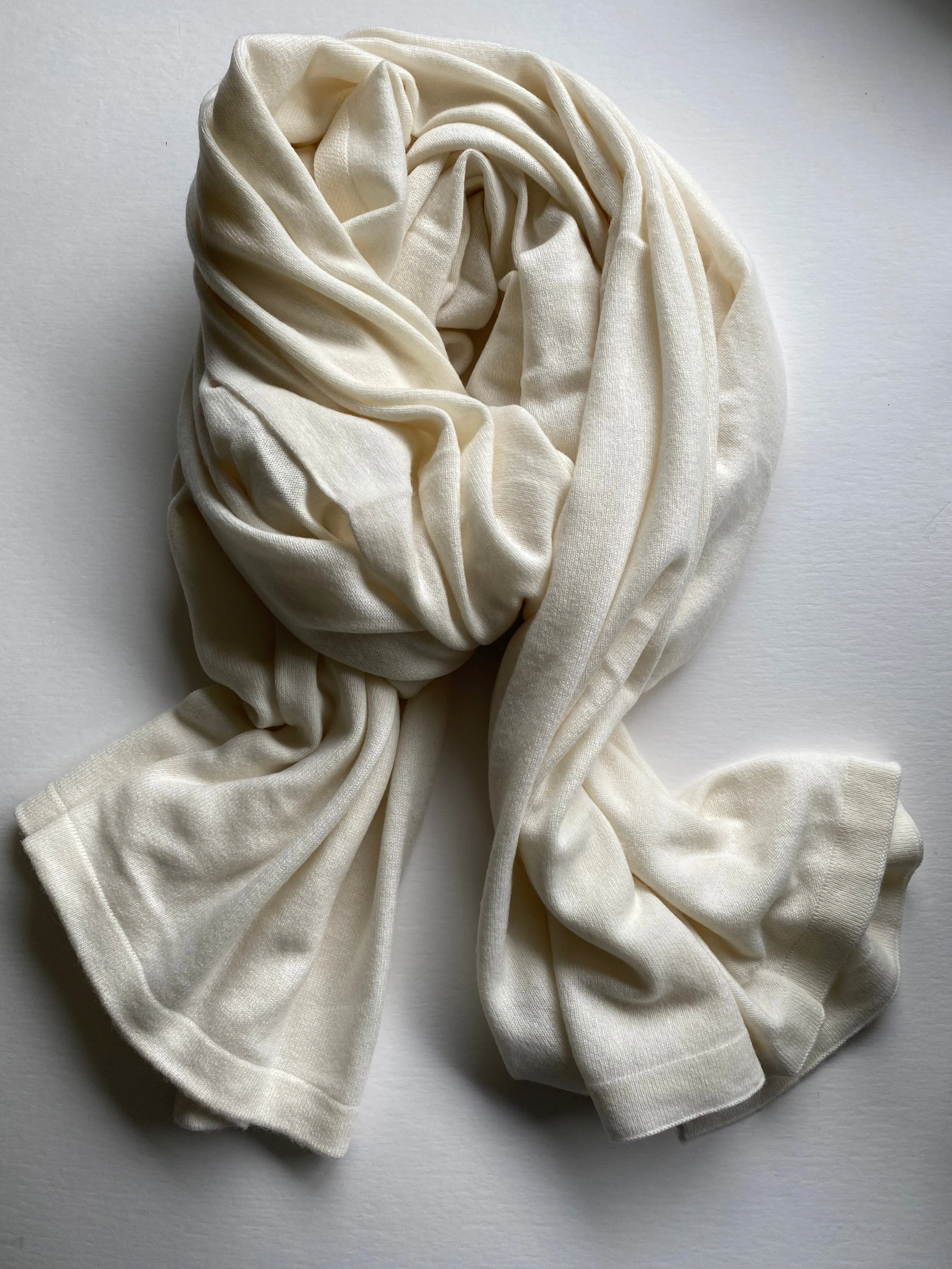 Cashmere Blanket Travel Wrap Cream Parchment