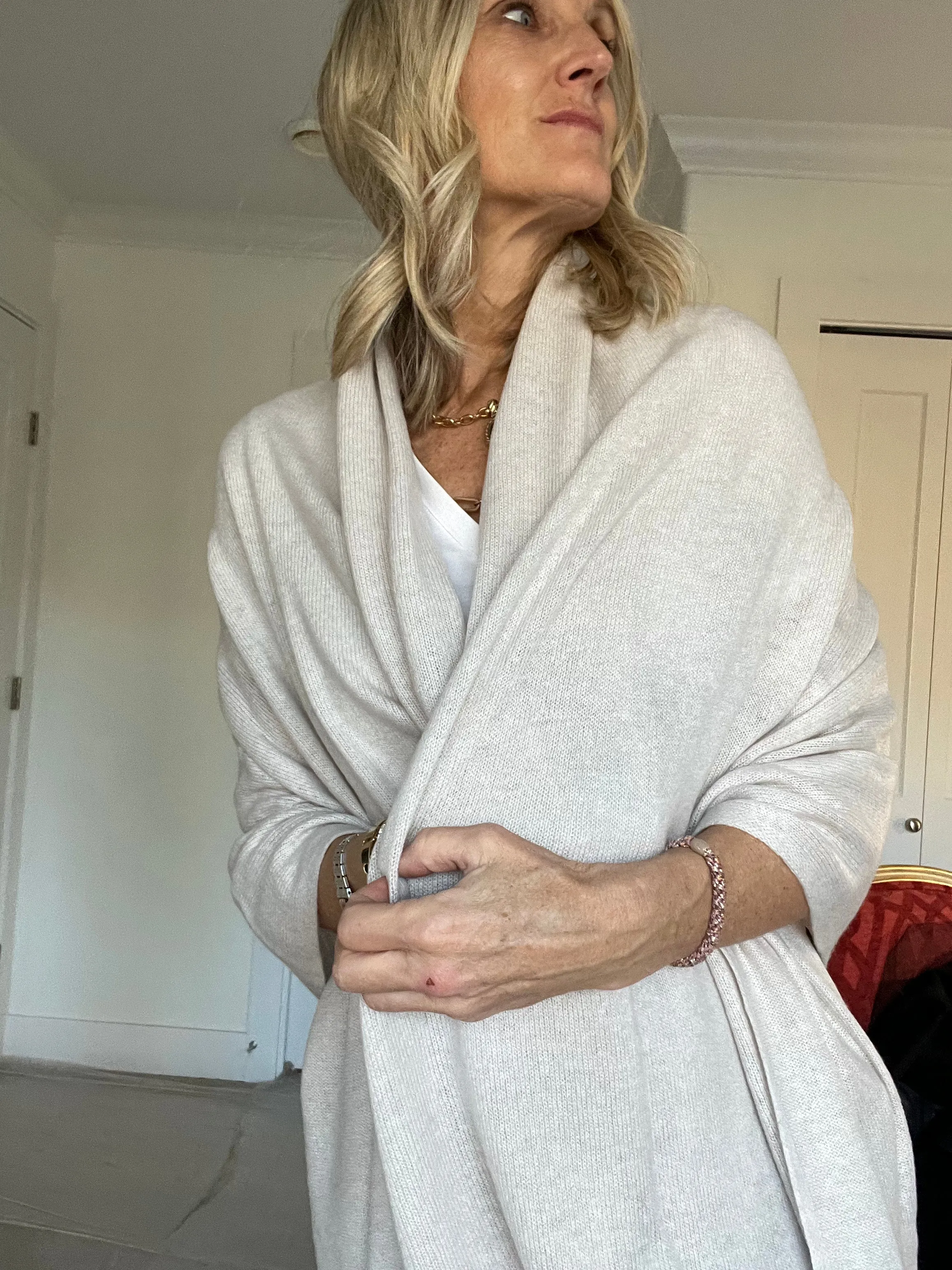 Cashmere Wrap - Oyster Beige