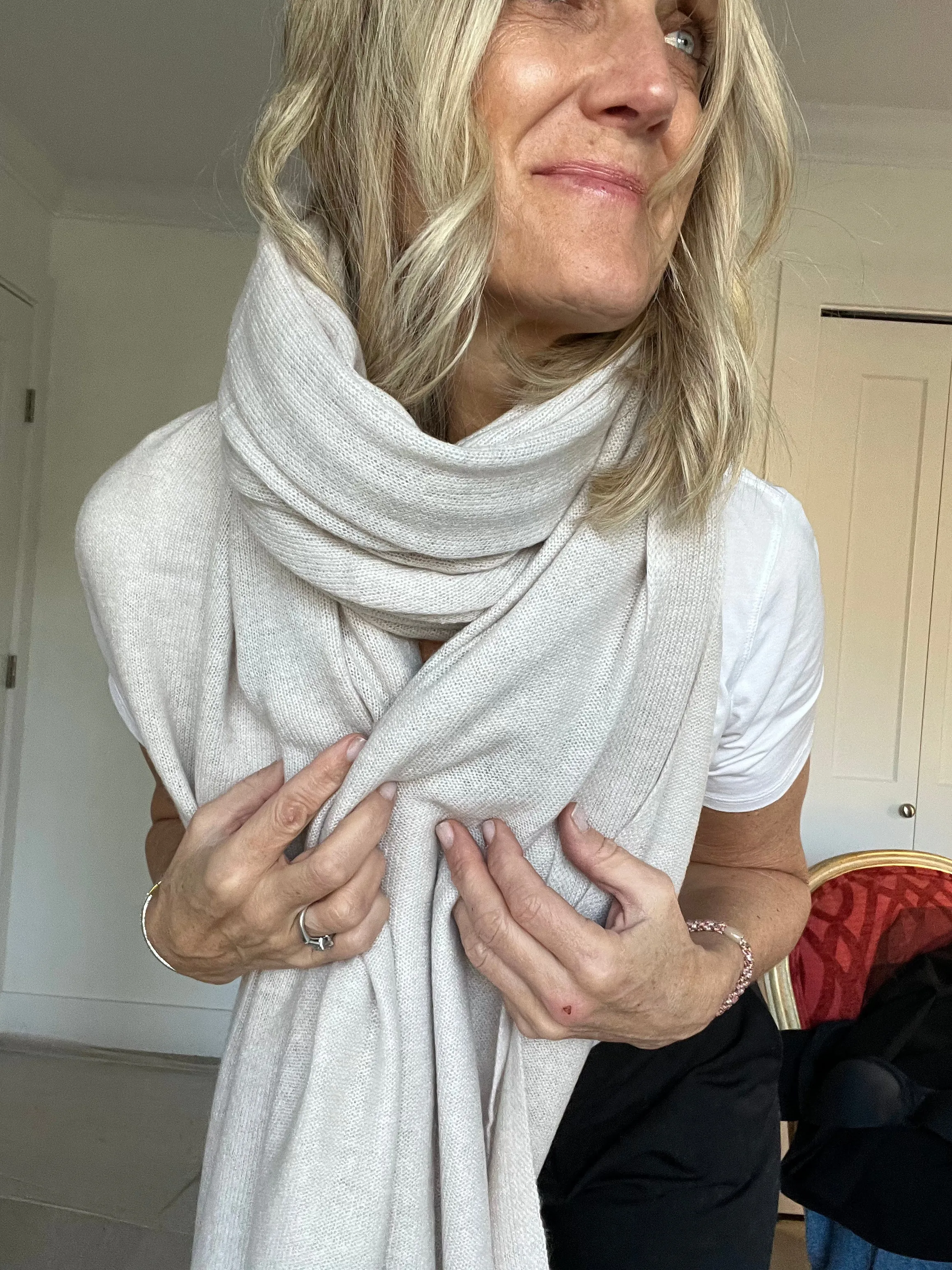 Cashmere Wrap - Oyster Beige