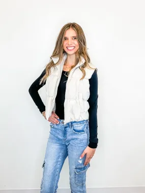 Catalina Cream Puffer Vest