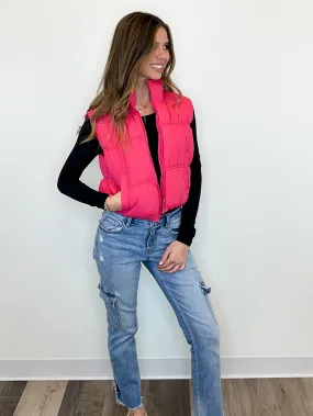 Catalina Fuchsia Puffer Vest