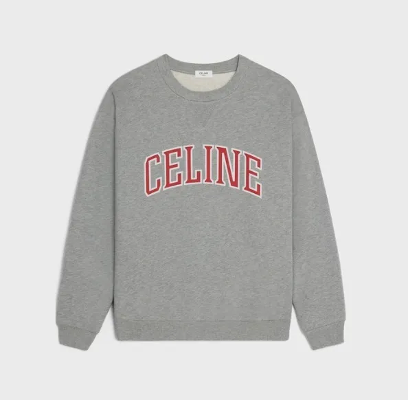 Celine cotton fleece loose sweatshirt.