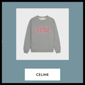 Celine cotton fleece loose sweatshirt.