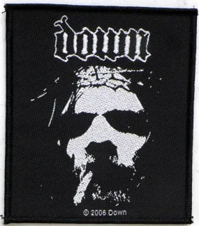 Christian Embroidered Patch: Symbolic Downward Jesus Design