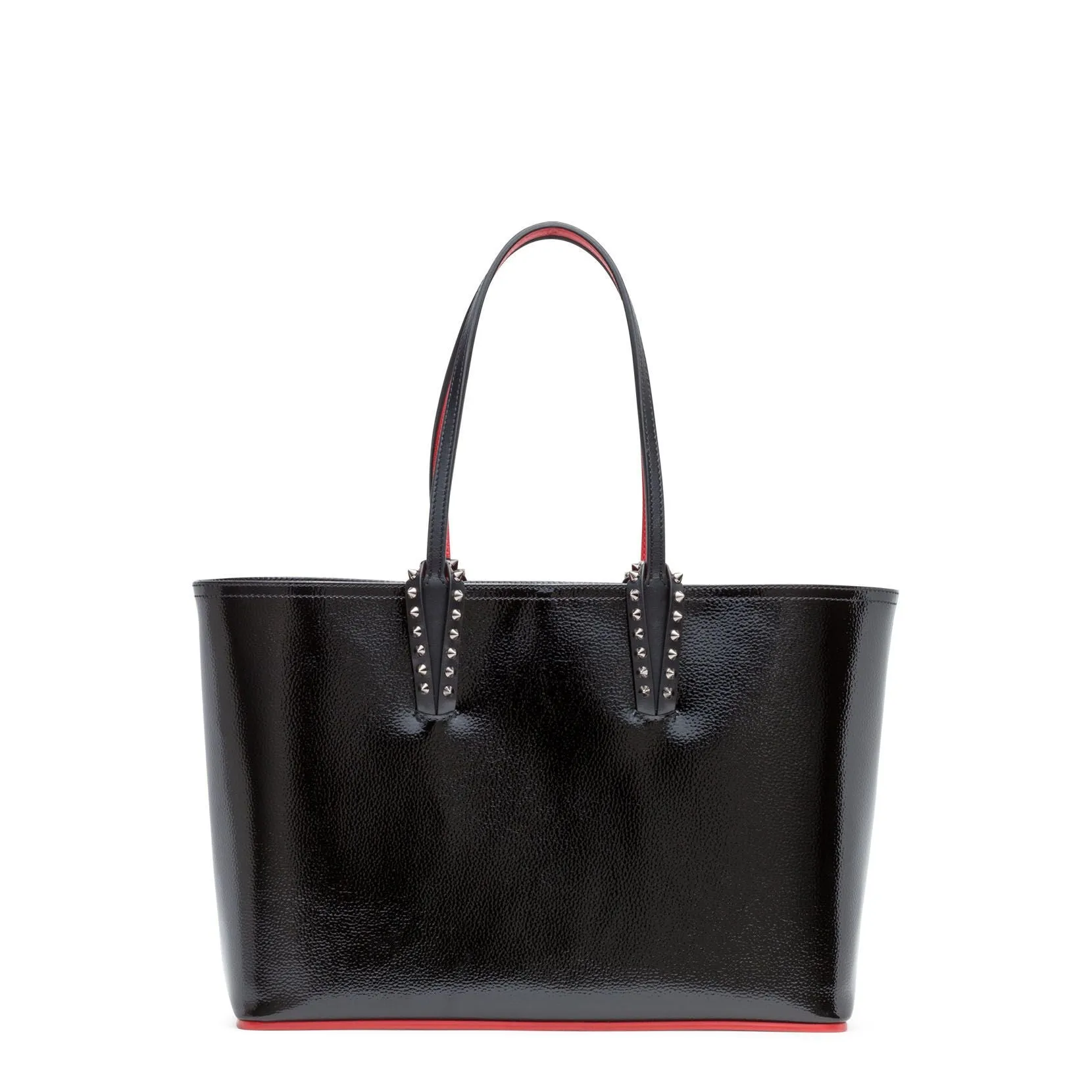 Christian Louboutin Cabata Small Black Patent Leather Tote Bag