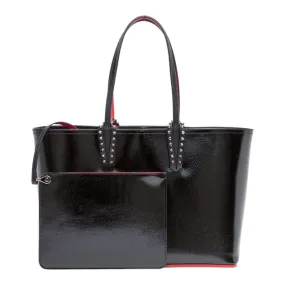 Christian Louboutin Cabata Small Black Patent Leather Tote Bag