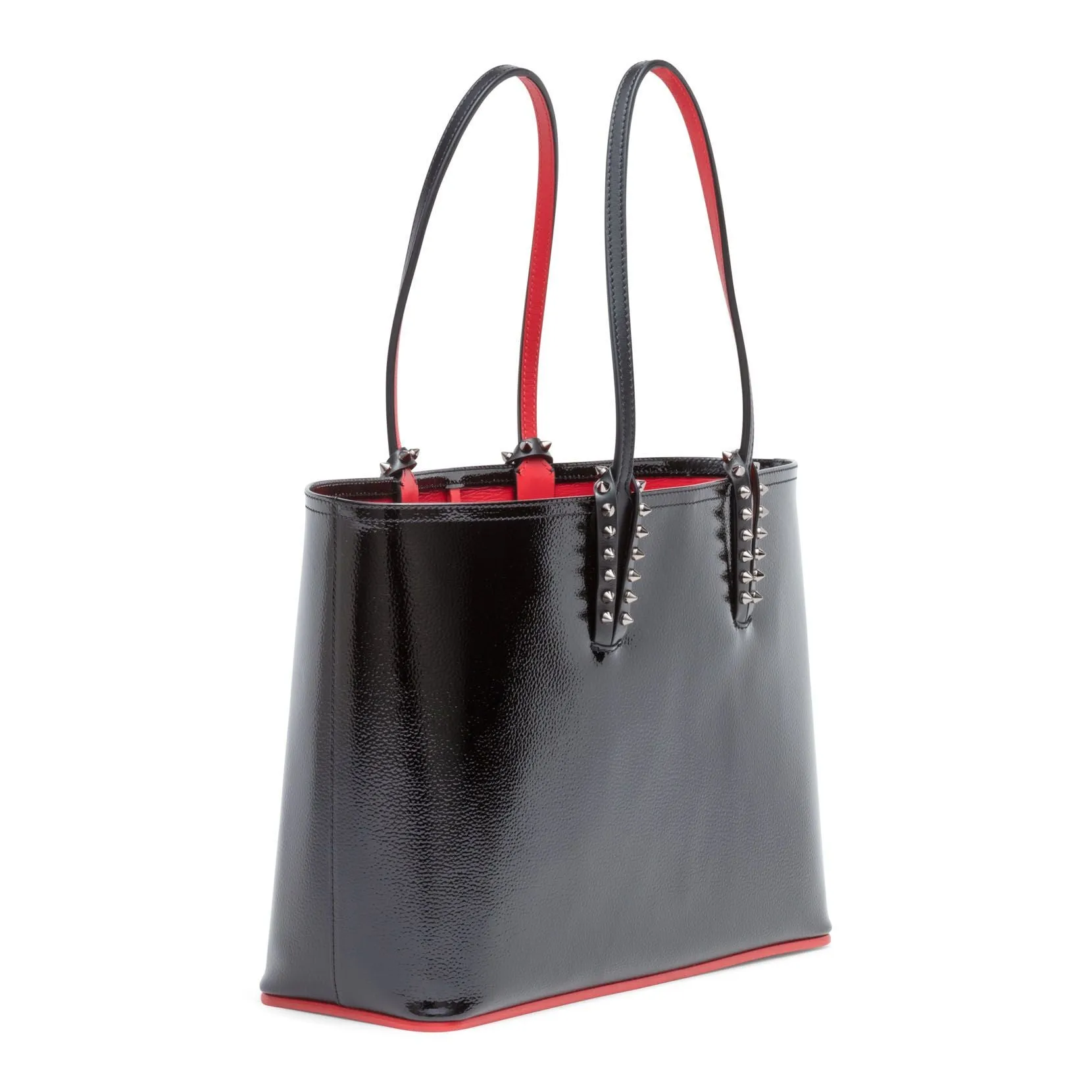 Christian Louboutin Cabata Small Black Patent Leather Tote Bag