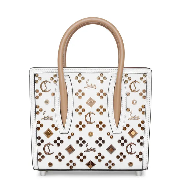 Christian Louboutin Paloma S Mini white leather tote bag