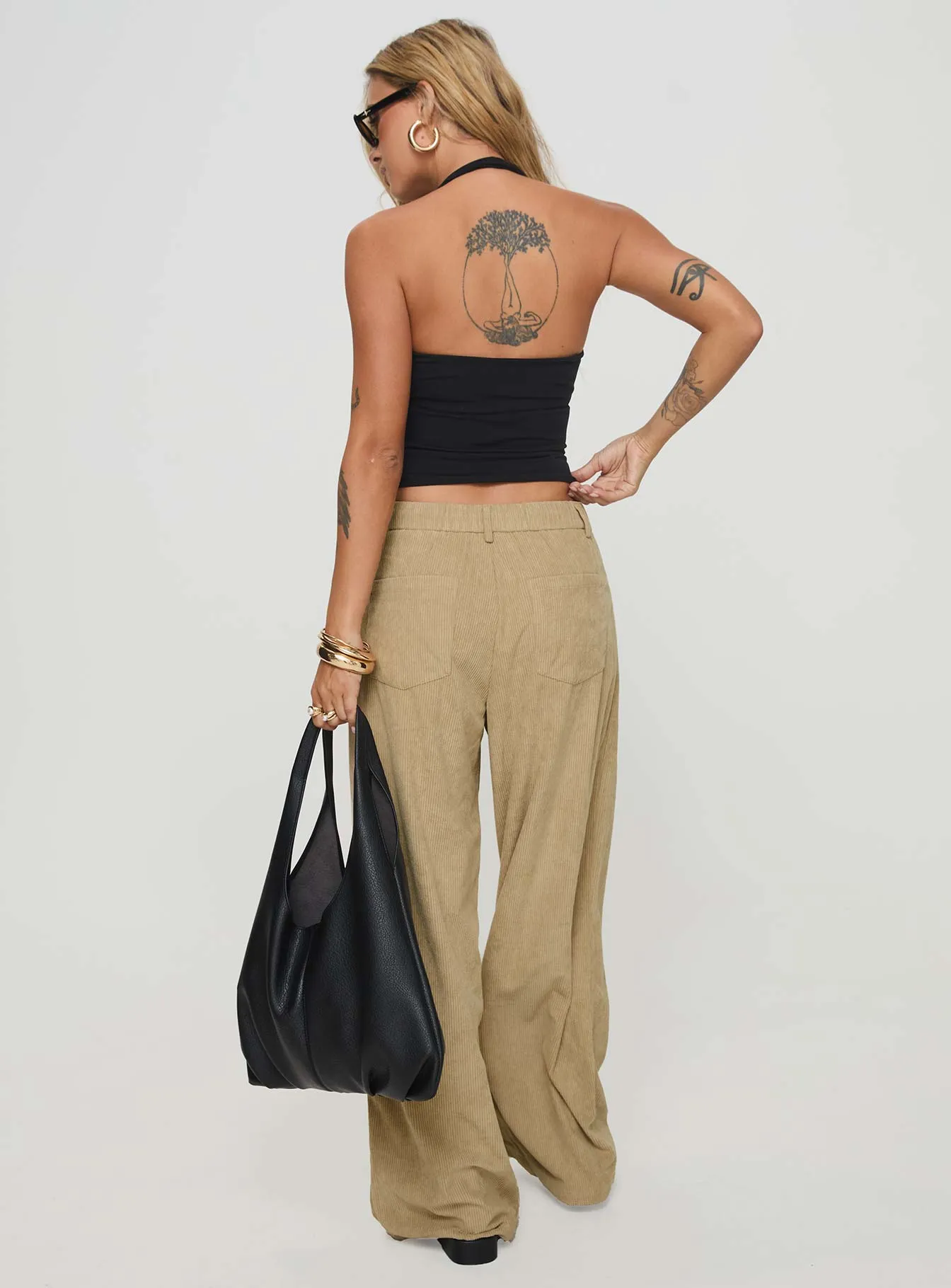 Coffee Color Tie Up Pants