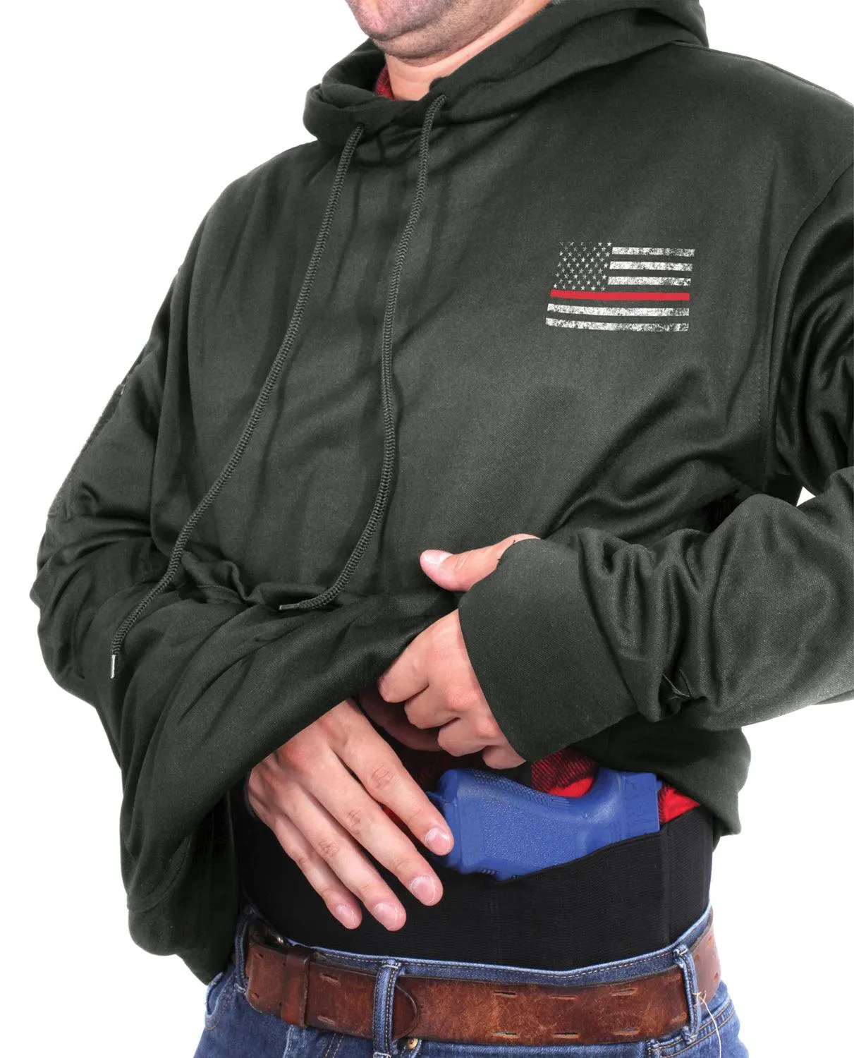 Concealed Carry Thin Red Line Hoodie