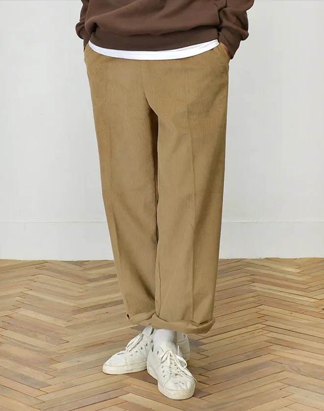 Corduroy Pants | Men's Formal Casual Trousers | Korean Fashion | Kpop Style | Waistband Drama | Winter Wear