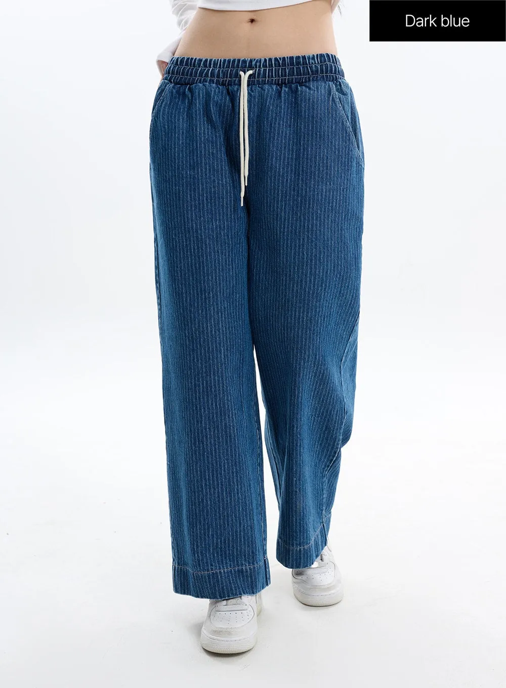 Corduroy Pants with Elastic Waistband IF413