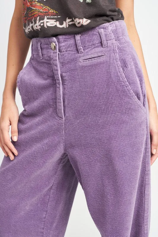 Corduroy Pants with Pockets - Wide Leg Pants | Order Now.