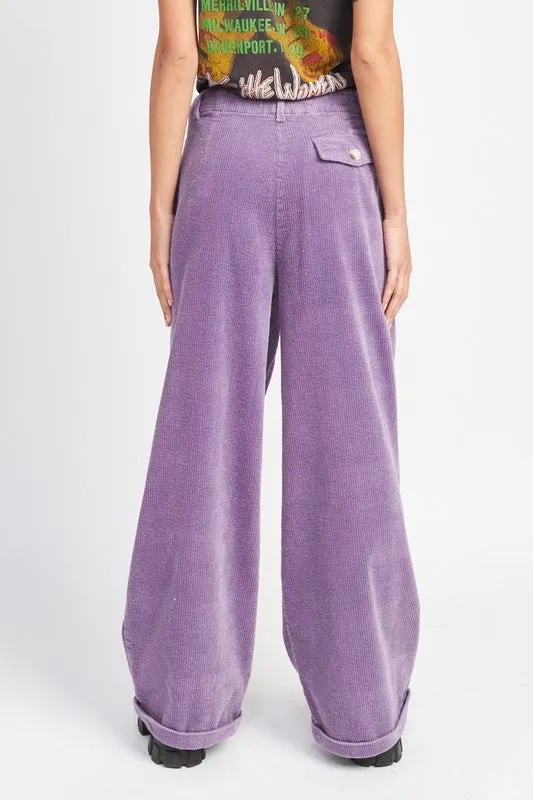 Corduroy Pants with Pockets - Wide Leg Pants | Order Now.