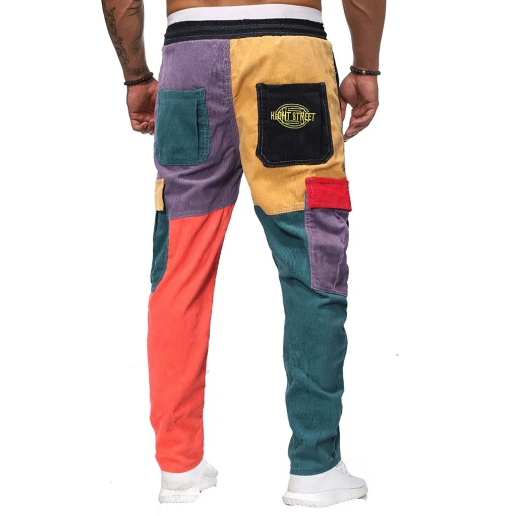 Corduroy Patchwork Cargo Pants - Shop Now