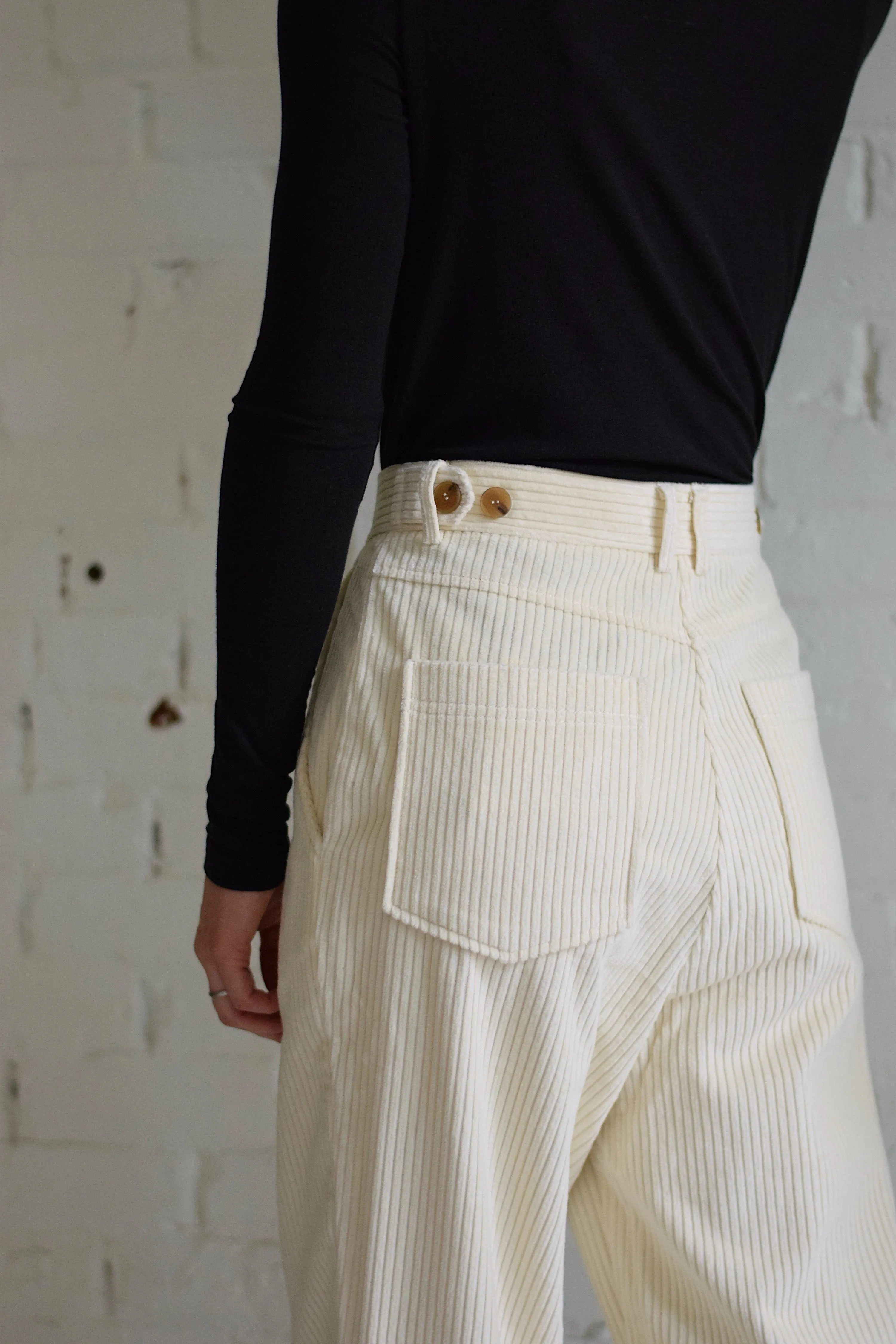 Corduroy Straight Leg Pants on Sale | Mijeong Park