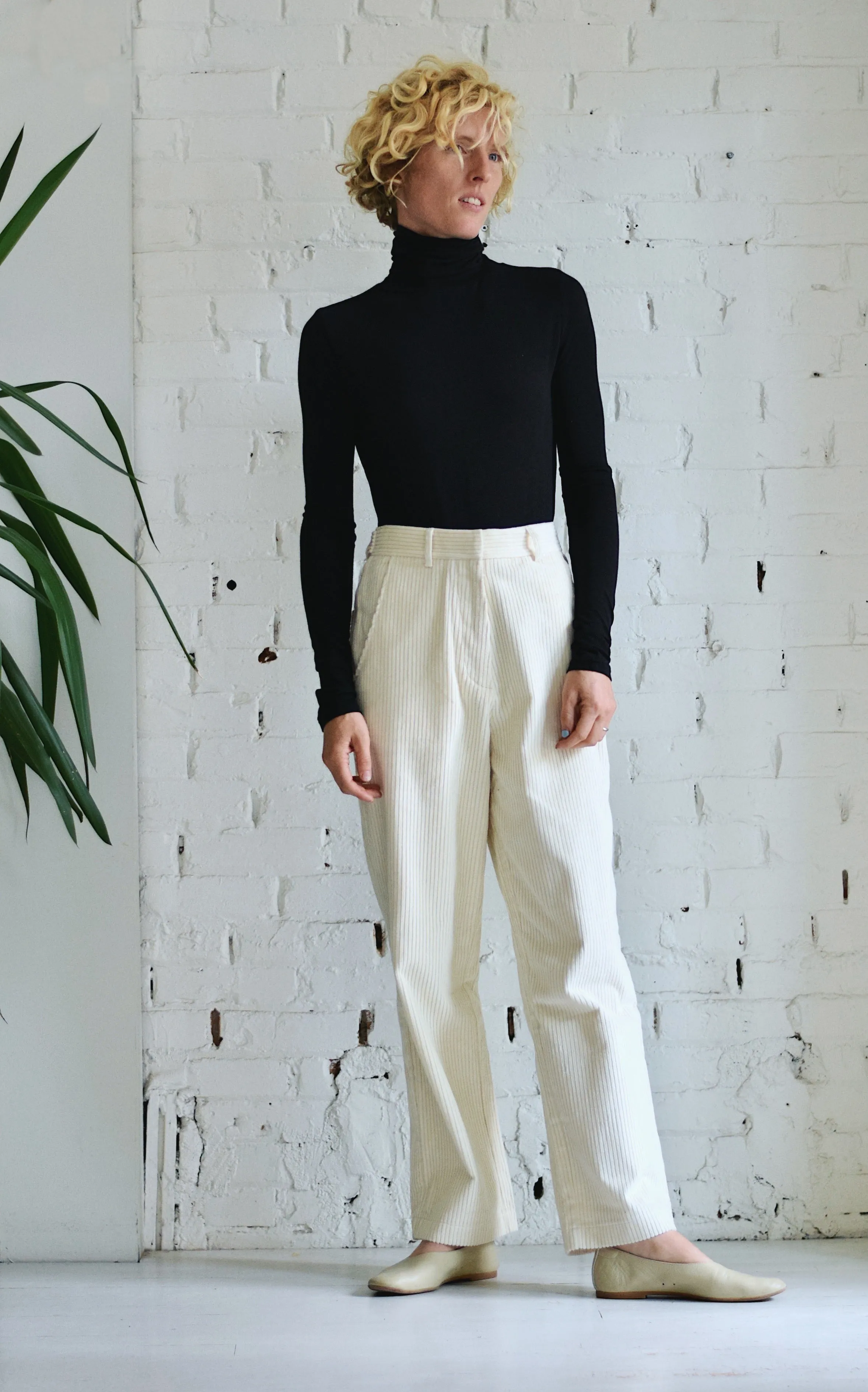 Corduroy Straight Leg Pants on Sale | Mijeong Park