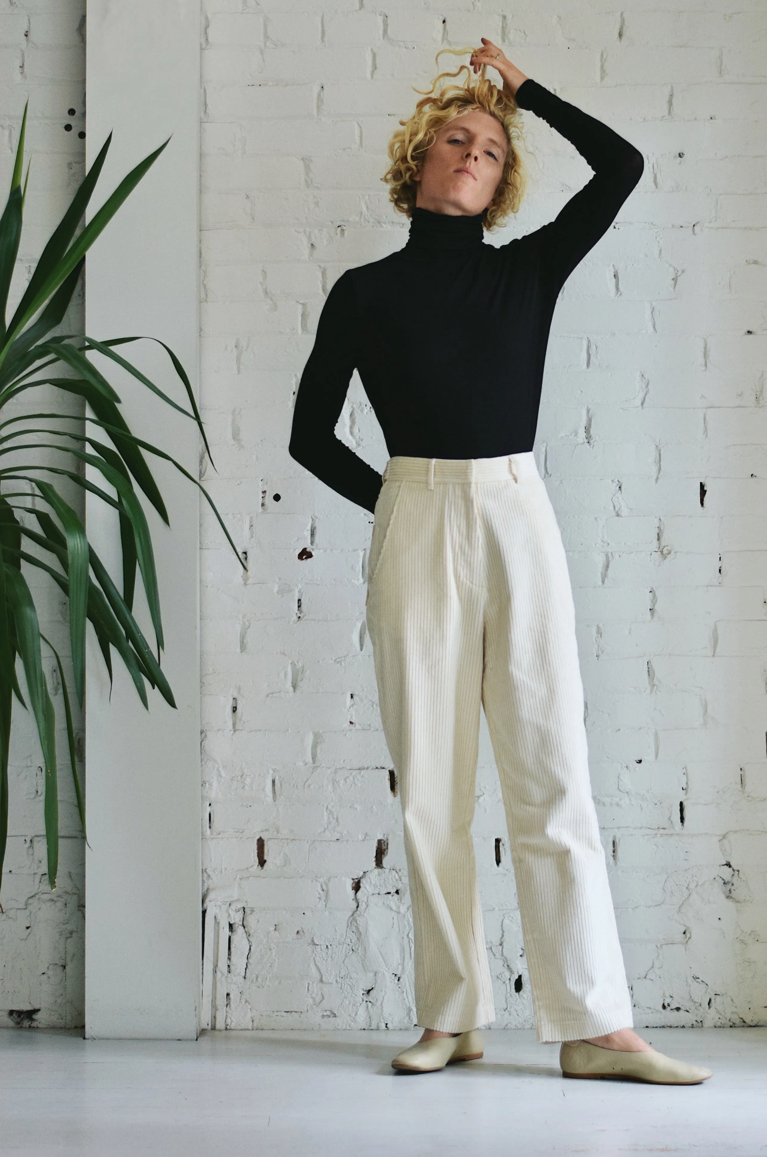 Corduroy Straight Leg Pants on Sale | Mijeong Park